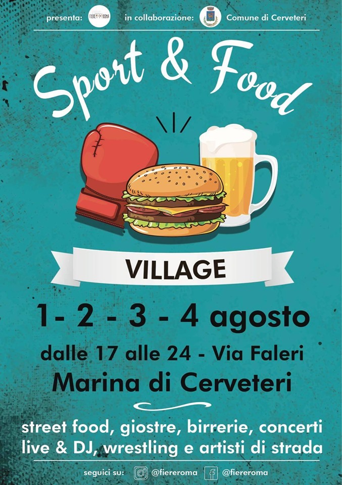 CERVETERI (RM): Sport & Food Village 2019 in frazione Marina