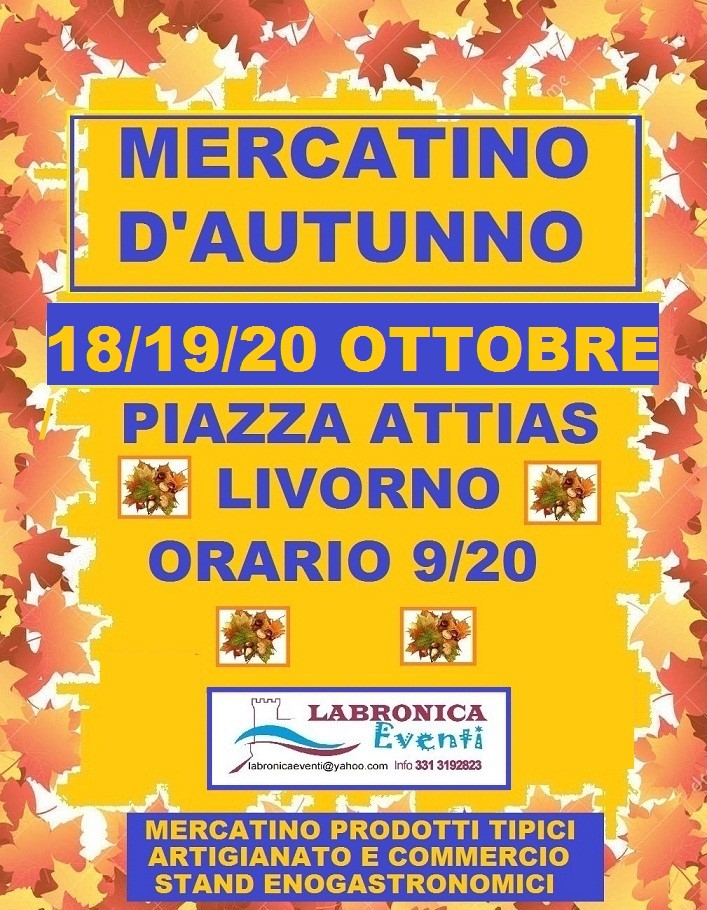 LIVORNO: Mercatino d'Autunno 2019