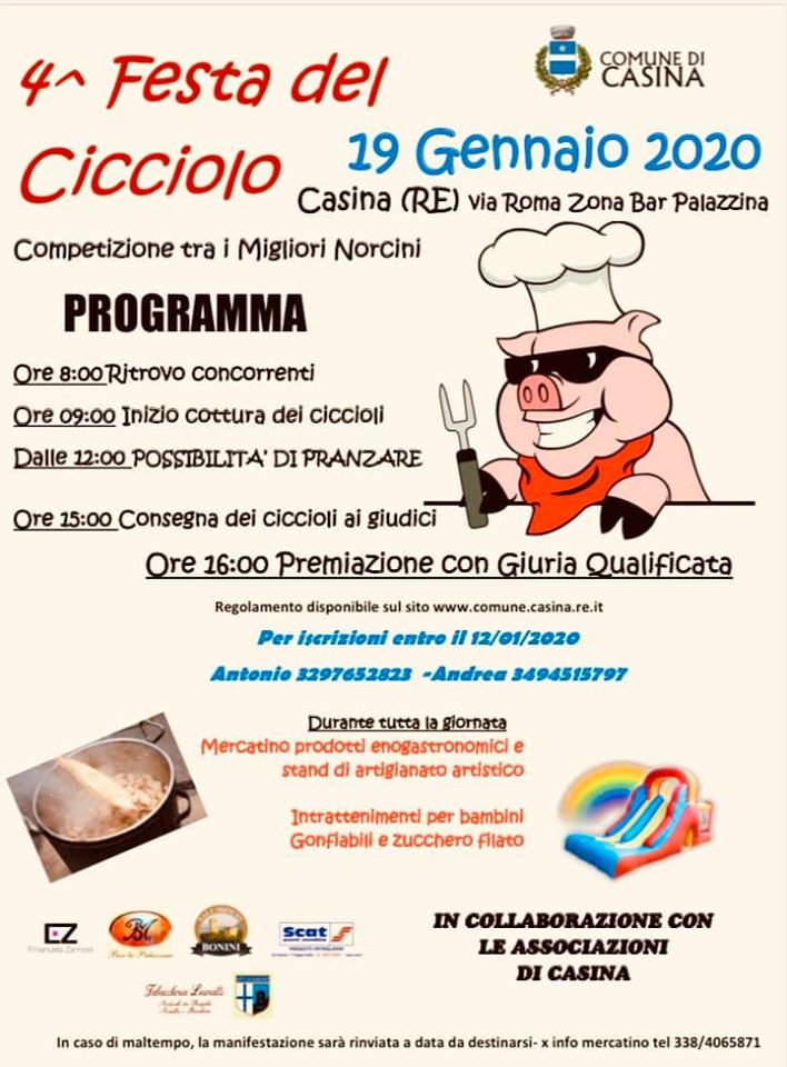 CASINA (RE): Festa del Cicciolo 2020