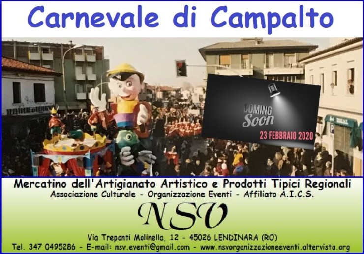 CAMPALTO (VE): Mercatino del Carnevale 2020