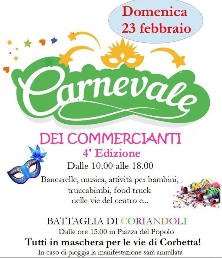 CORBETTA (MI): Carnevale dei Commercianti 2020