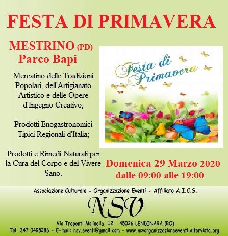 MESTRINO (PD): Festa di Primavera 2020