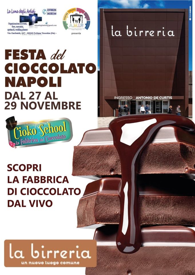 NAPOLI: Festa del cioccolato 2020 al Centro commerciale "La Birreria"