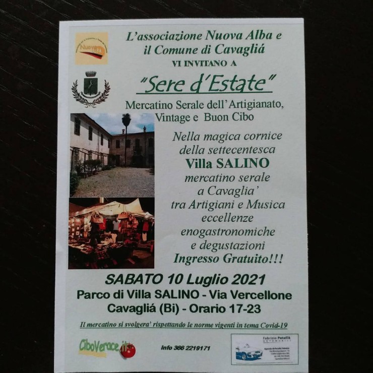 CAVAGLIA' (BI) - Sere d'Estate 2021 a Villa Salino