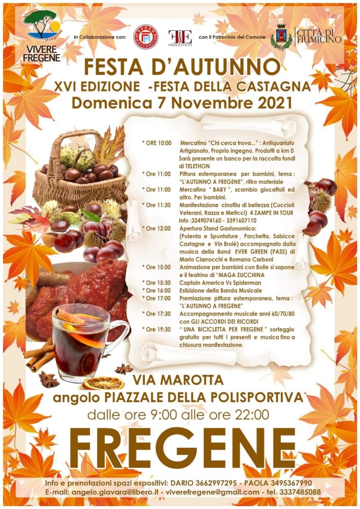 FREGENE (RM): Festa d'Autunno 2021