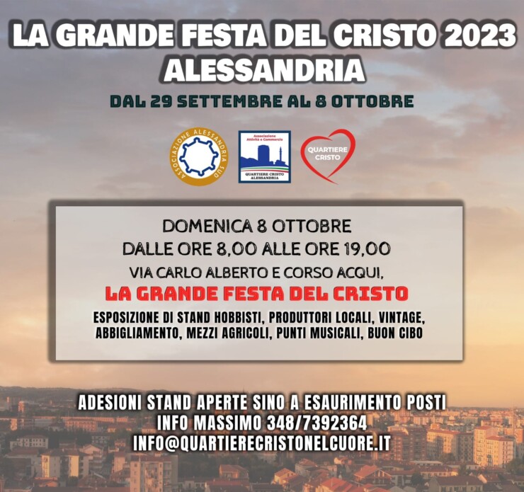 ALESSANDRIA: Grande Festa del Cristo 2023