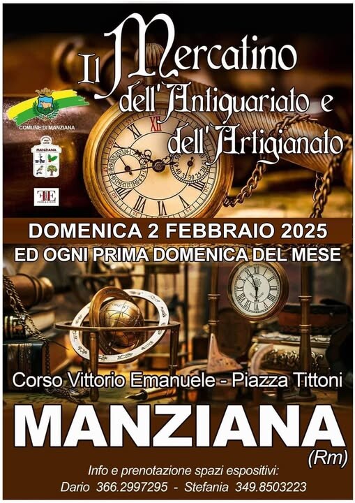 MANZIANA (RM): Il Mercatino dell'Artigianato e dell'Antiquariato